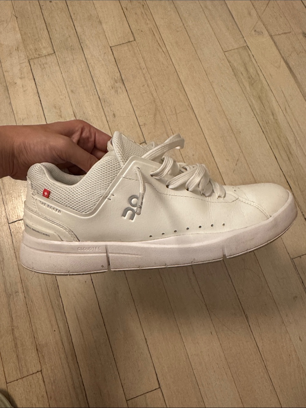 On Running White Leather Sneakers